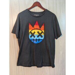 Cult Of Individuality Shirt Mens Large Black Rainbow Shimuchan Graphic Tee
